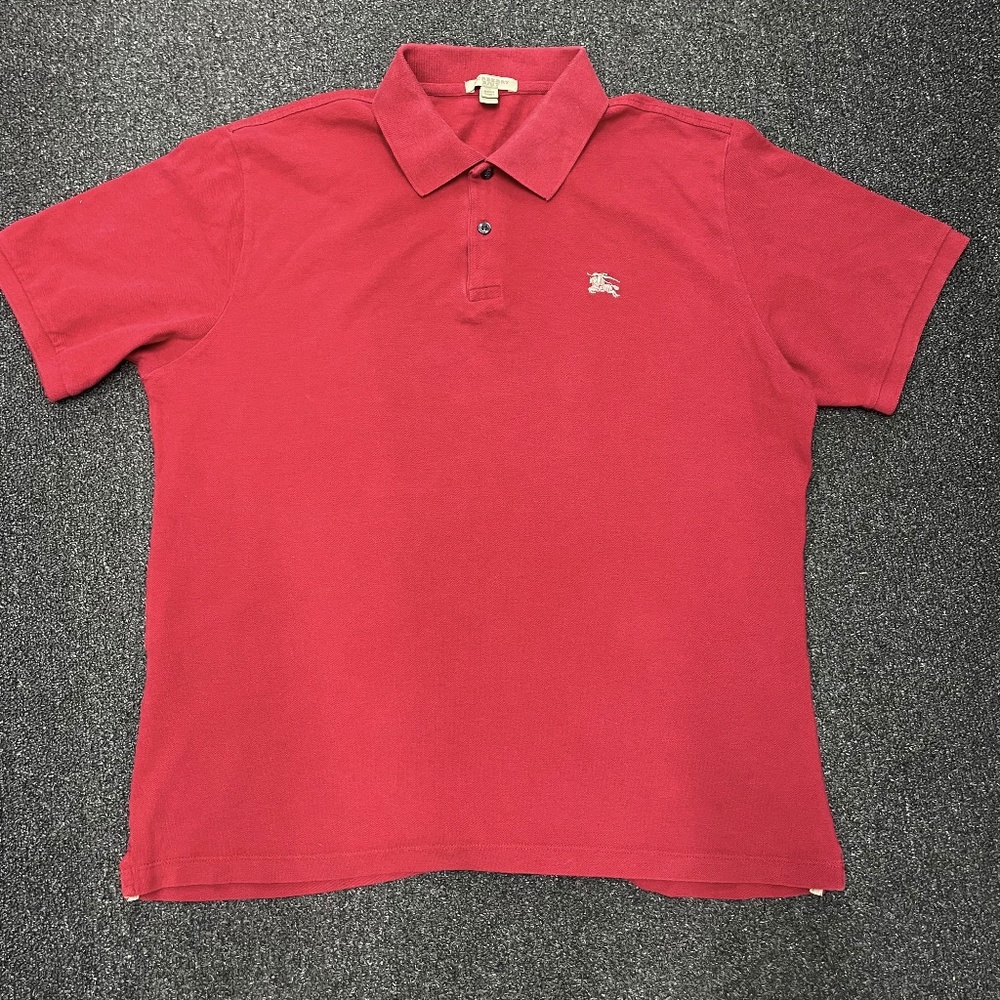 $390 Burberry Polo XL Monogram Equestrian Knight Embroidered Men’s